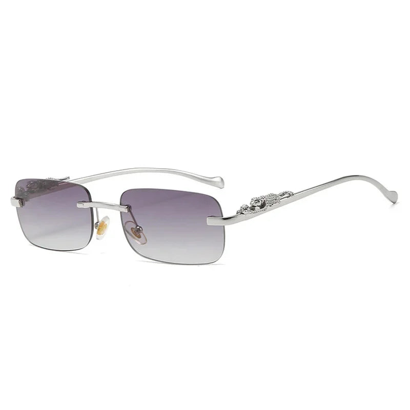 Leopard Rimless Glasses