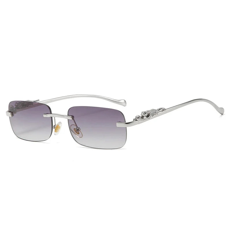 Leopard Rimless Glasses