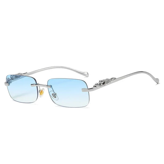 Leopard Rimless Glasses